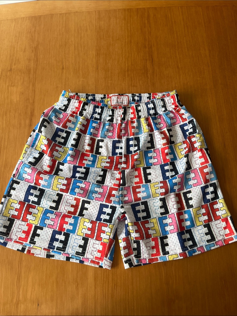 Eric Emanuel Youth Multicolor Mesh Logo Print Shorts with Side Pockets